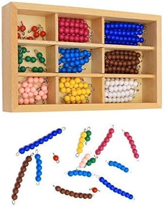 Danni Niños Matemáticas Aprender Juguetes Montessori Madera Matemáticas Juguetes Educativos Colorido Tablero de Ajedrez Cuentas Juguete Matemáticas