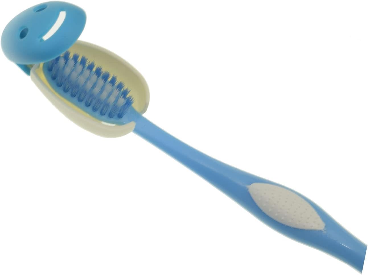 QICAITU – 5 fundas para la cabeza de cepillo de dientes, tapa de ventosa, protector portátil para cepillos de dientes, 6 colores para familia,