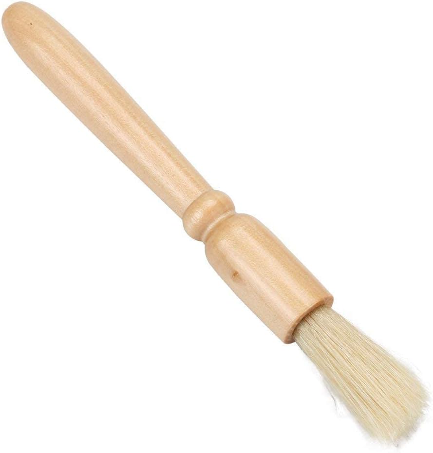 Cepillo de limpieza para molinillo de café + cepillo de café, mango de madera y cerdas naturales