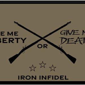 Iron Infidel Parche táctico Give Me Liberty or Give Me Death 3D PVC Morale Patch Parches de velcro patrióticos estadounidenses resistentes para Iron Infidel Parche táctico Give Me Liberty or Give Me Death 3D PVC Morale Patch Parches de velcro patrióticos estadounidenses resistentes para