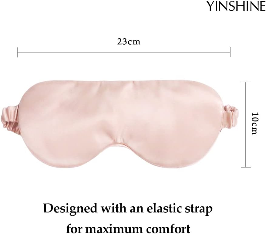 Juego de antifaz de seda para dormir, coleteros de seda para el cabello y bolsas de seda para la piel de los ojos y dormir, 100% seda de morera pura