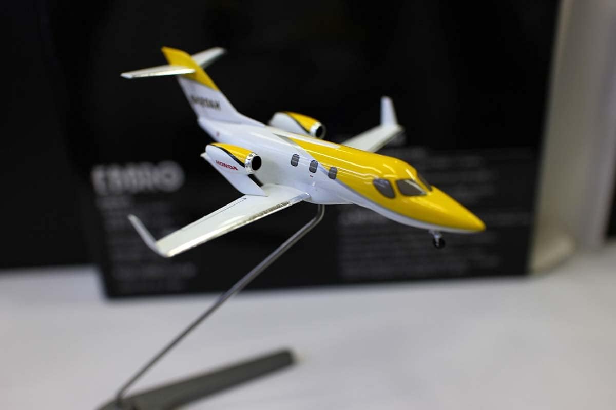 Ebbro para Hondajet Private Business Jet Yellow 1144 fundido a presión Avión Modelo Avión