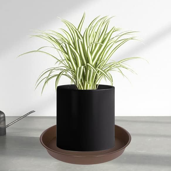Paquete de 6 bandejas de platillos para plantas, 4, 5, 6, 8, 10, 12, 13, 15, 17, 19 pulgadas, bandejas de plástico resistente para interiores,
