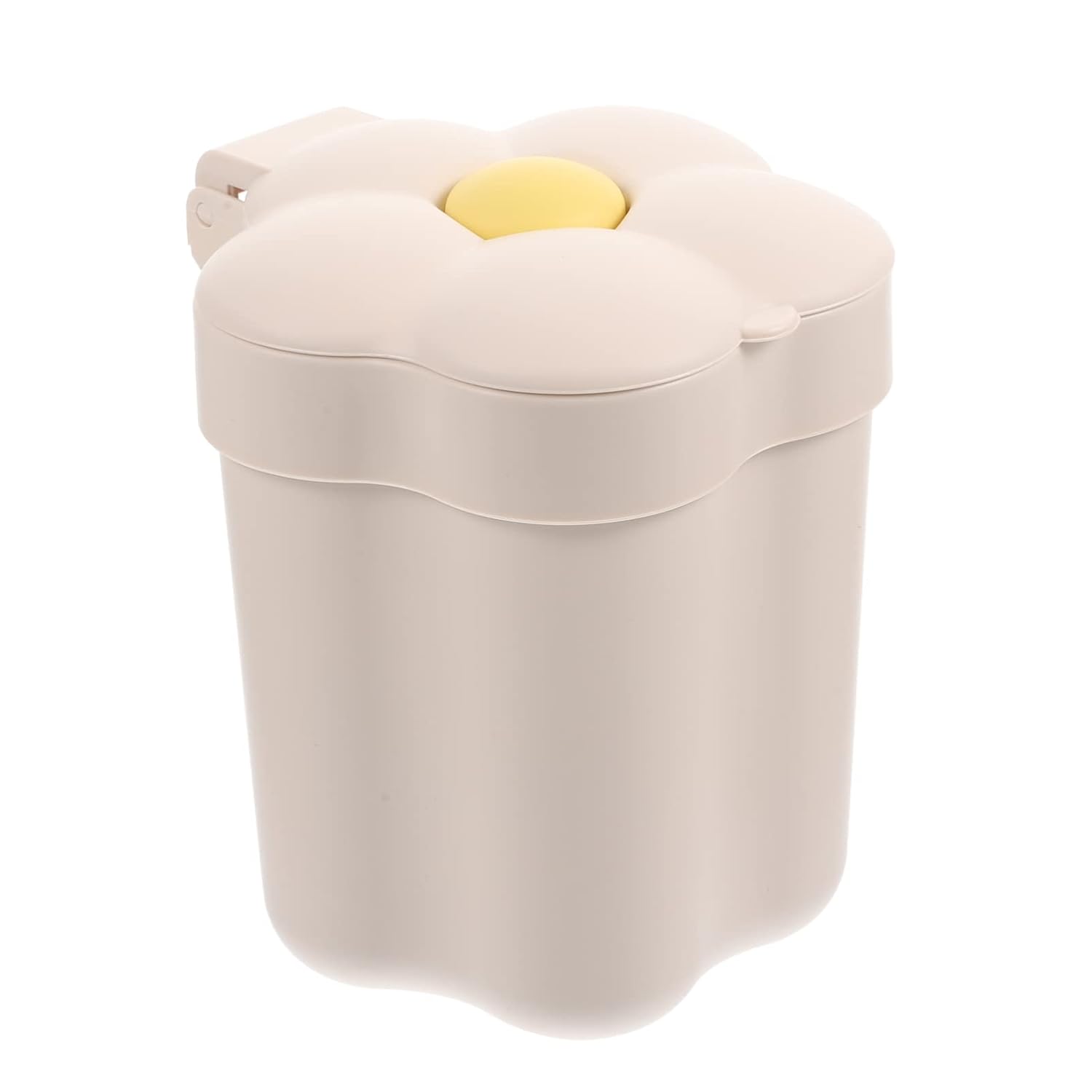Cabilock Botes de basura, mini botes de basura en forma de flor, papelera de escritorio, papelera de reciclaje, cubo de basura para el hogar,