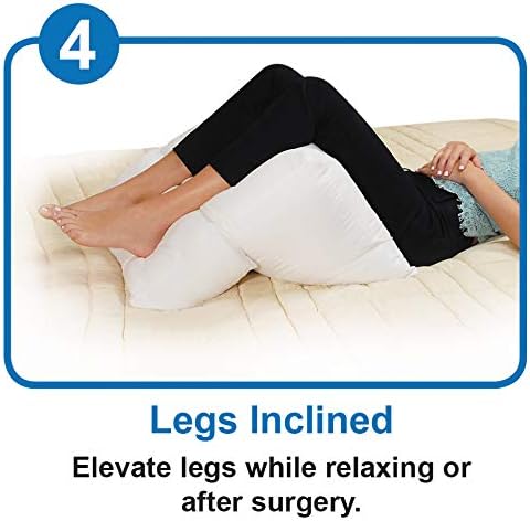 Contour Flip Pillow 10 en 1 Almohada de soporte corporal de cuña para cama, tamaño King, funda protectora de almohada blanca