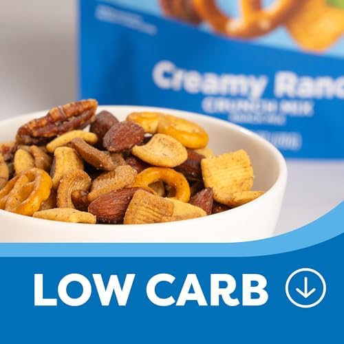 Catalina Crunch Mix Creamy Ranch – Mezcla de bocadillos de proteínas con alto contenido de fibra  Bajo en carbohidratos, alto en proteínas,