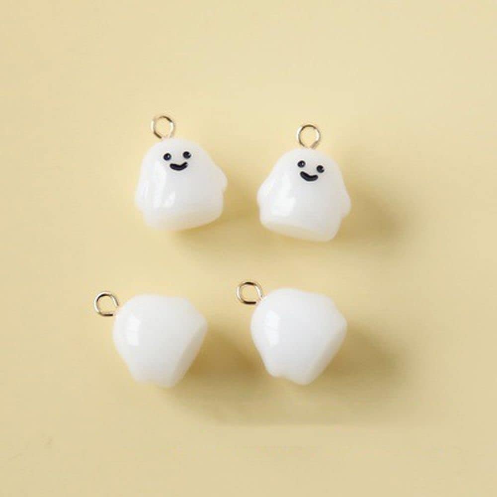 Dijes de resina de calabaza de Halloween, dijes de fantasma, dijes de Halloween para aretes, pulseras, collares, accesorios de fabricación de joyas