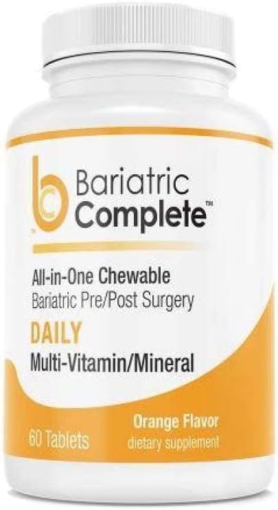 Bariatric Complete Multivitamínico masticable todo en uno – Naranja (60 unidades)