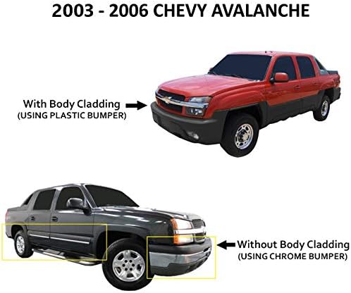 AKKON – Para Chevy Silverado Avalanche OE 2003-2006 reemplazo de faros cromados conductor+faros delanteros de pasajero par