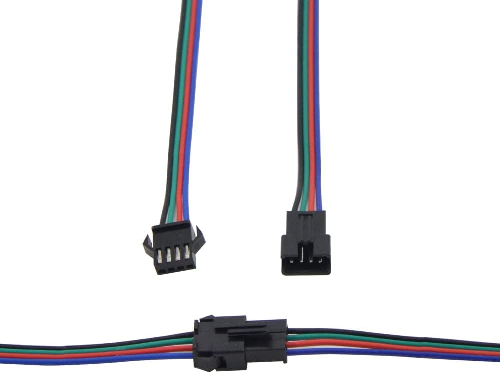 10 pares 4pin JST SM hembramacho conectores 5.9 in 22AWG cable para RGB 5050 3528 APA02 WS2815 WS2813 LED tira de luz