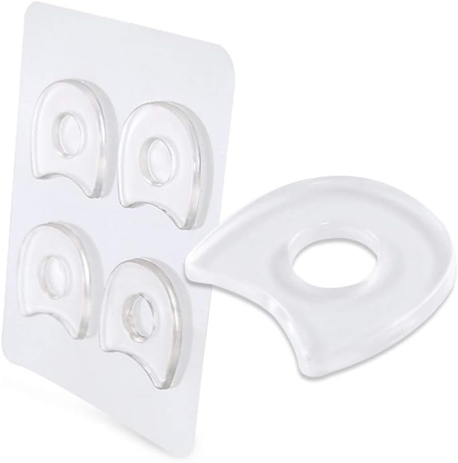 4 hojas de almohadillas de gel en forma de U para callos cojines de callos para dedos y pies, almohadillas adhesivas para callos de maíz y dolores