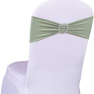 100 bandas elásticas de elastano verde salvia para sillas con hebillas, bandas deslizantes para silla, lazos para bodas, fiestas, banquetes, 100 bandas elásticas de elastano verde salvia para sillas con hebillas, bandas deslizantes para silla, lazos para bodas, fiestas, banquetes,