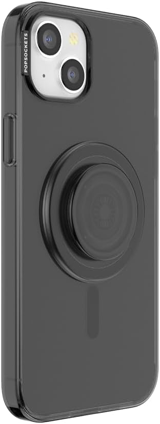 PopSockets Funda para iPhone 15 Plus con agarre redondo para teléfono compatible con MagSafe, funda para iPhone 15 Plus, compatible con carga