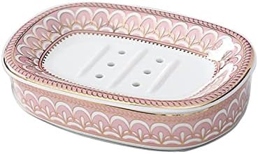 Jabonera para baño, ducha, cocina, bañera, fregadero, encimera, diseño vintage de concha de mar, soporte para jabonera con escurridor, recipiente de