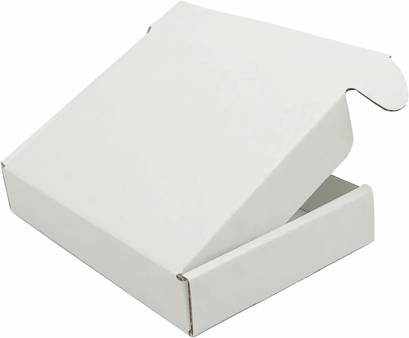 Cajas de envío pequeñas de 5 x 3.1 x 1 pulgadas, sobres de cartón corrugado blanco, paquete de 50 unidades