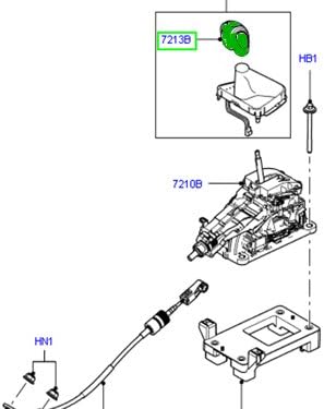 Land Rover Palanca de control de engranajes genuina KNOB LR2 LR052792