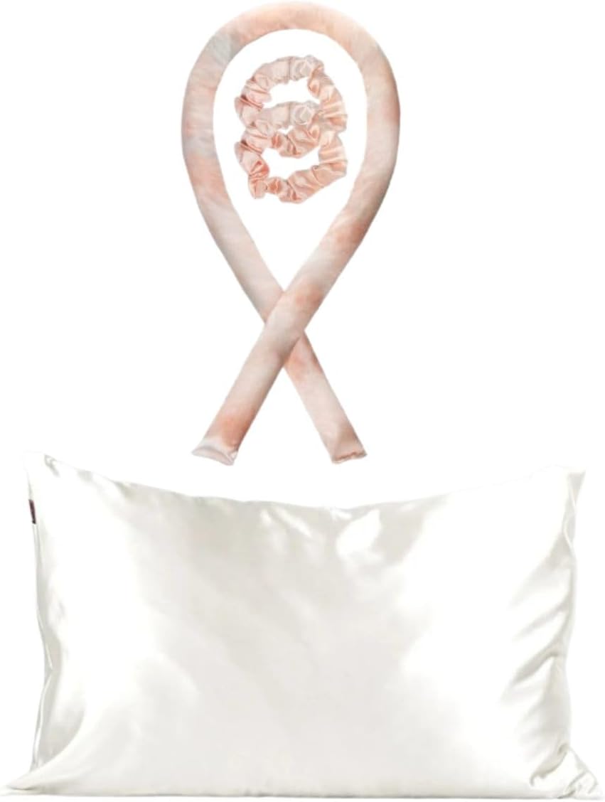 Kitsch Juego de funda de almohada de satén y rizado sin calor satinado con descuento