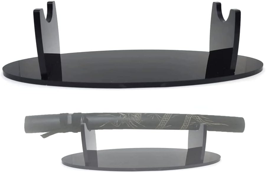 Coret Soporte para espada pequeña para cuchillo samurái, soporte de espada de sable de luz, soporte de acrílico decorativo de escritorio para