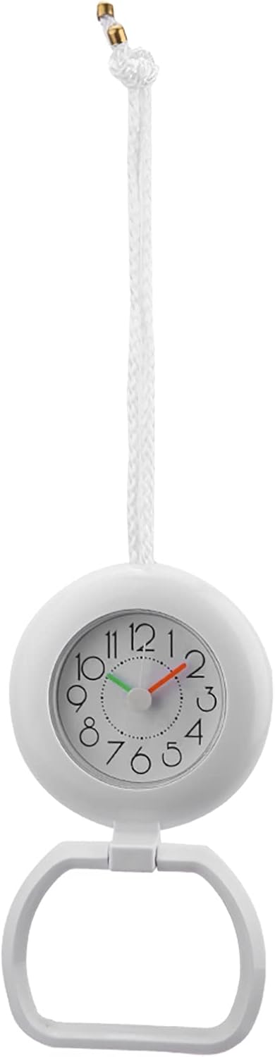 Reloj de mesa colgante de doble uso Reloj de mesa colgante impermeable de moda para decoración del hogar de la cocina del baño (blanco)