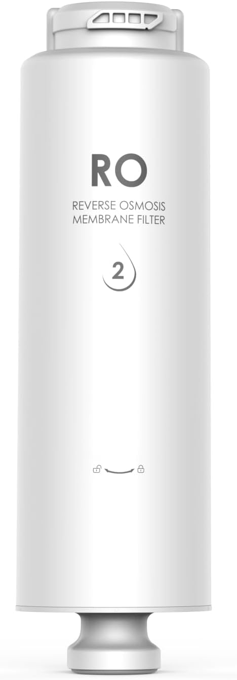 Slevoo Filtro RO del sistema de ósmosis inversa, filtro de repuesto para el sistema de ósmosis inversa F2 600 GPD debajo del fregadero, viene con