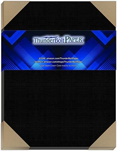 25 hojas de papel de cubierta de lino negro 80# -9 x 12 pulgadas (9 x 12 pulgadas) tamaño del marco y bloc de bocetos – Peso de la tarjeta – Tinte
