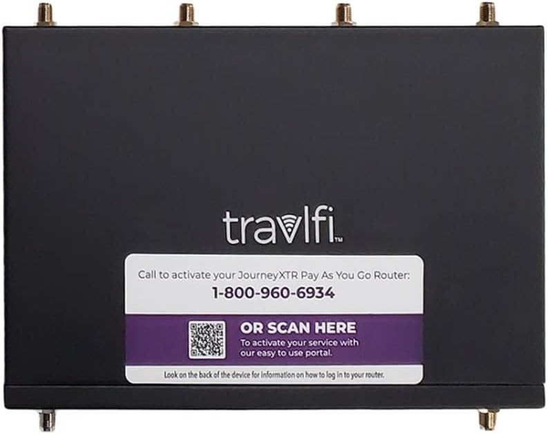 TravlFi Enrutador Wi-Fi JourneyXTR, Internet RV, múltiples redes, paga según lo que vayas, sin contratos
