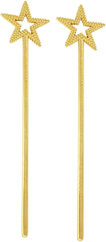 2 varitas mágicas de estrella de plástico con purpurina para princesa, palitos de ángel de hadas, varitas de Navidad, cosplay, accesorios de disfraz