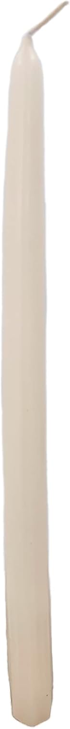 D’light Online Velas cónicas color marfil de 12 pulgadas, velas de alta calidad sumergidas a mano, sin goteo, cera de parafina sin humo, mechas de
