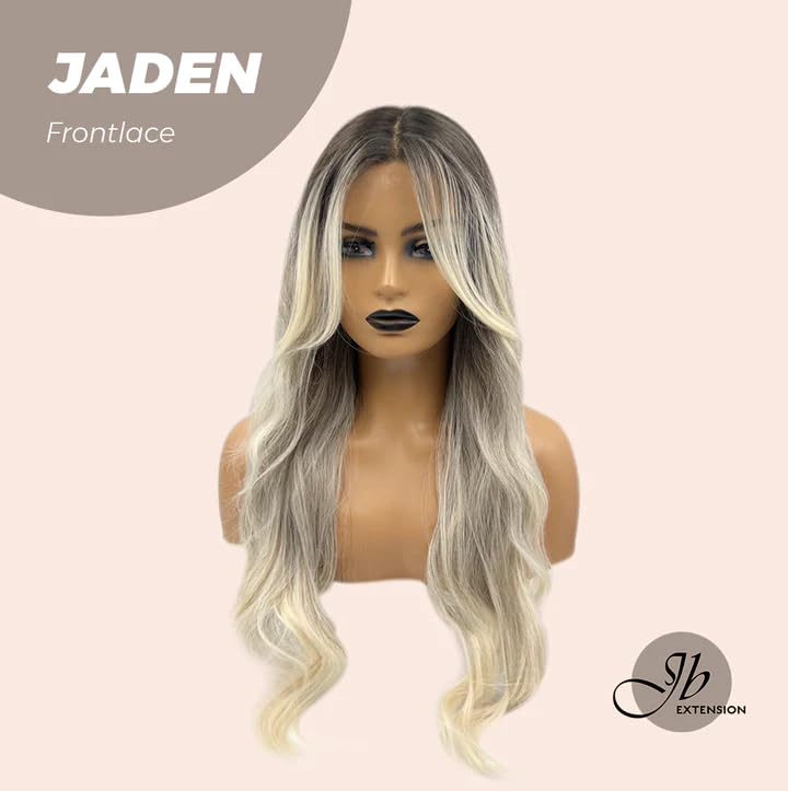 JADEN – Peluca de encaje frontal precortada, balayage, rubio degradado, pelucas sintéticas para mujer, pelucas sintéticas naturales para uso diario