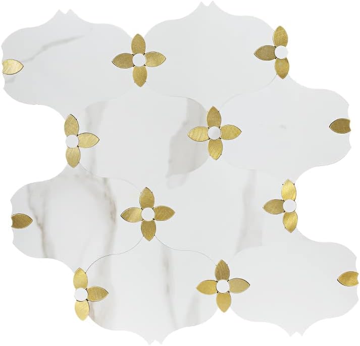 Artemuro Azulejos de PVC para despegar y pegar, de 9.8 x 10.8 pulgadas, para cocina, baño, lavandería, cámper, chimenea, encimera (mármol blanco