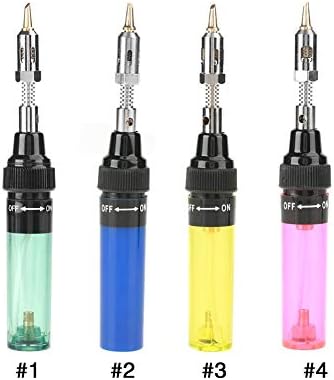 Pluma de soldadura de gas recargable inalámbrica Iso-Tip Pluma de gas butano para herramienta de reparación de PC electrónica 8ML ((amarillo))