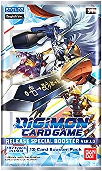 3 paquetes Digimon TCG 12 tarjetas Booster Pack Digimon versión 1.0