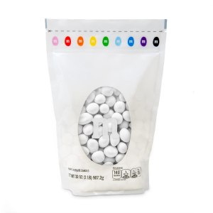 M&M’S Caramelos de chocolate blanco de maní, 2 libras de caramelos a granel en paquete resellable para bodas, graduaciones, mesas de postre, fiestas M&M’S Caramelos de chocolate blanco de maní, 2 libras de caramelos a granel en paquete resellable para bodas, graduaciones, mesas de postre, fiestas