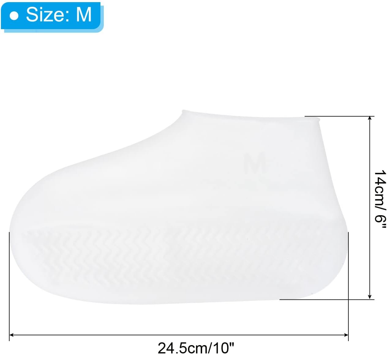 PATIKIL M – Funda plegable de silicona impermeable para zapatos, reutilizable, antideslizante, para zapatos de lluvia, protectores para exteriores,