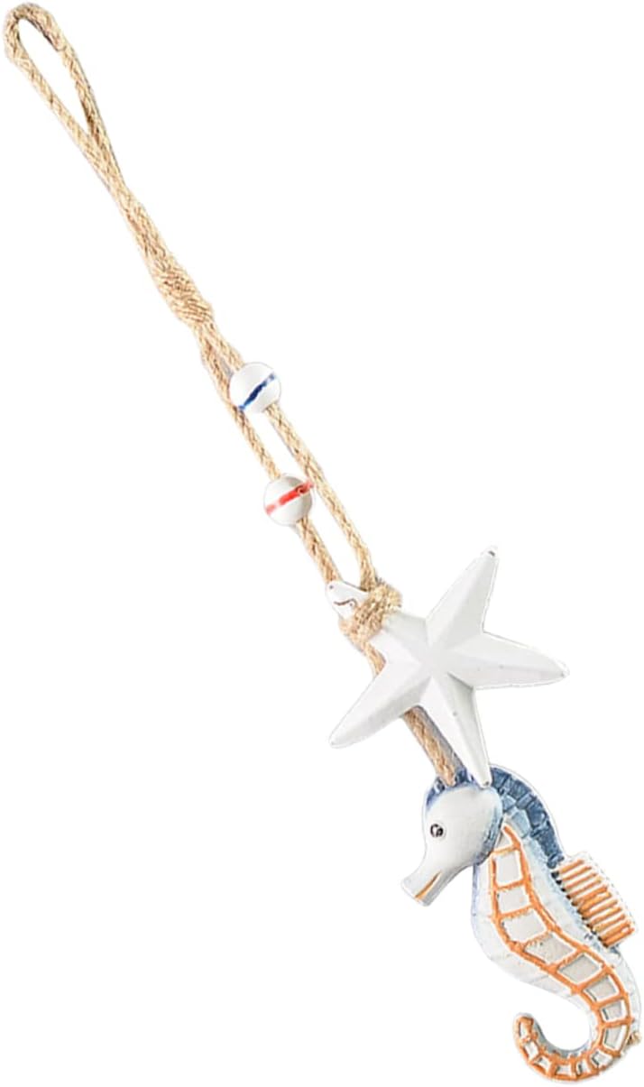 Uonlytech 2pcs Wooden Seaside Hanging Decoration Coastal Beach Wall Art Nautical Hanging Ornaments Nautical Party Favors Gift Office Decorations