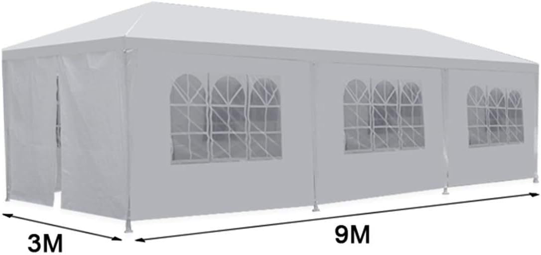 Tienda de campaña de 10 x 30 pies para exteriores, toldo de kiosco, fácil de instalar, para fiestas de barbacoa, eventos, con paredes laterales
