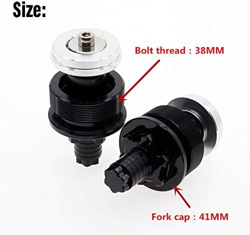 FXCNC – Ajustadores de precarga de motocicleta Pernos de horquilla de aluminio y tornillos compatibles con YZF R3 MT03 2014-2018, YZF R25 MT-25