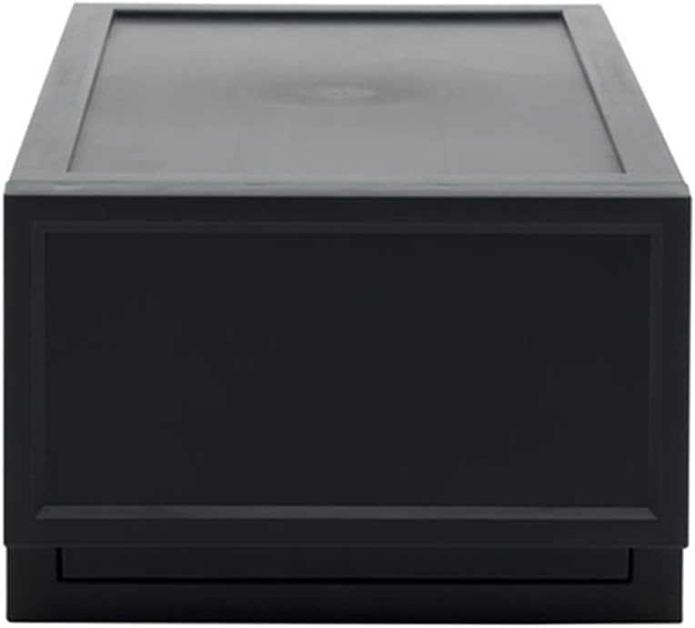 ASTAGE  Cajón de almacenamiento, cajón modular apilable, almacenamiento de plástico, bloque de cajones  Negro pequeño A