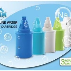 EHM Paquete de 3 cartuchos de repuesto para filtros de agua mineral alcalinos (azul) EHM Paquete de 3 cartuchos de repuesto para filtros de agua mineral alcalinos (azul)