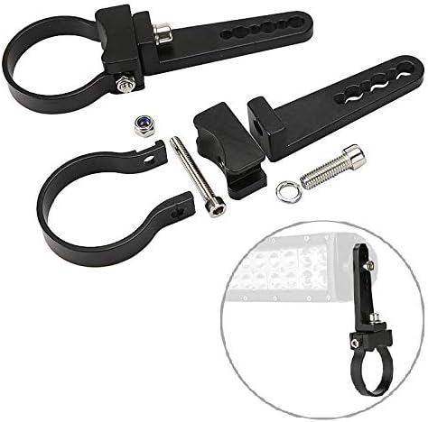 Partol Abrazaderas de tubo Soportes de montaje de aluminio ajustable de 2 pulgadas Bull Bar adecuado para barra de luz LED, luces de trabajo, luces