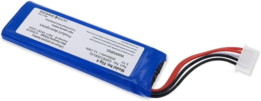 3000mAh GSP872693 01 Reemplazo de batería compatible con JBL Flip 4 y Flip 4 Edición Especial Altavoz estéreo Bluetooth portátil impermeable
