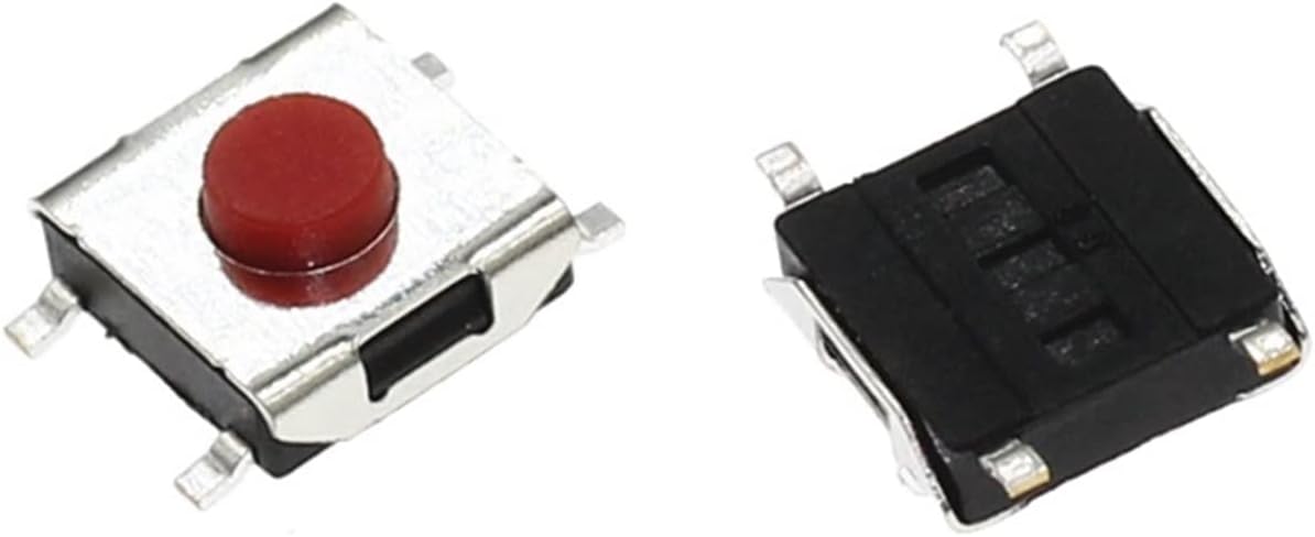 Rocker Switch 100PCS 6 * 6 * 3.1 mm SMD Switch 4 Pin Touch Micro Switch Push Button Switches Red SMD Tact Switch 6x6x3.1mm