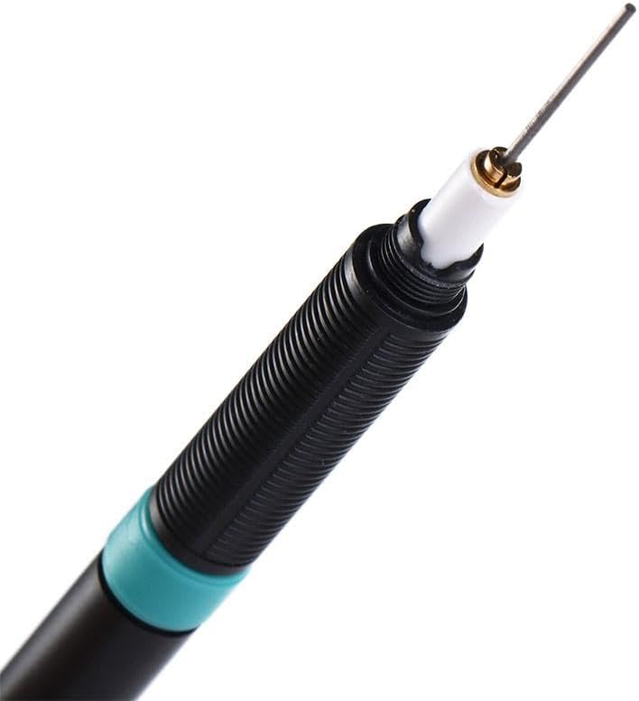 Lápiz mecánico de metal, 0.3, 0.5, 0.7, 0.035 in, lápiz automático HB 2B, lápiz de pintura de ingeniería para escribir, dibujar, bosquejar (0.012 in