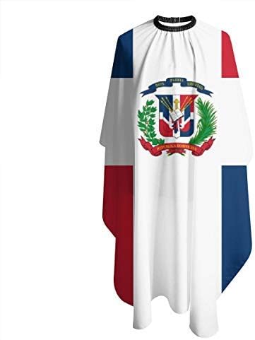 Bandera de la República Dominicana Salón de Corte de Pelo Cabo de Peluquería Envoltura de Corte de Pelo Delantal de Paño de Estilo Accesorio Para