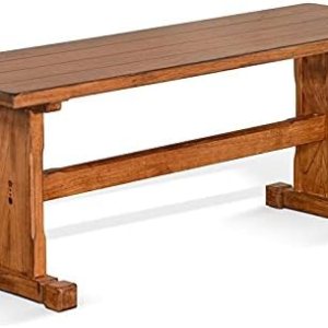 Sunny Designs Sedona – Banco lateral de madera Mindi de 18.5 pulgadas en roble rústico Sunny Designs Sedona – Banco lateral de madera Mindi de 18.5 pulgadas en roble rústico
