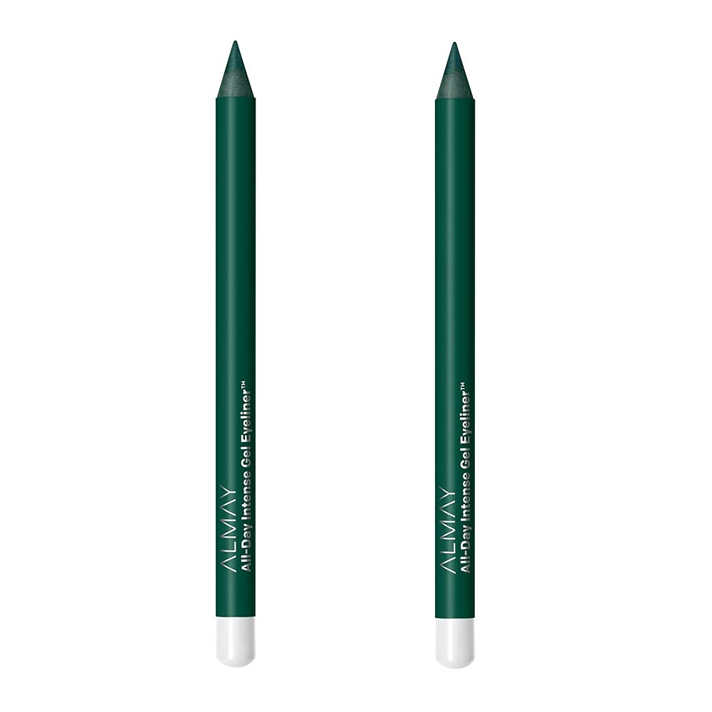 Paquete de 2 delineadores de ojos de gel intenso Almay para todo el día, Evergreen 150