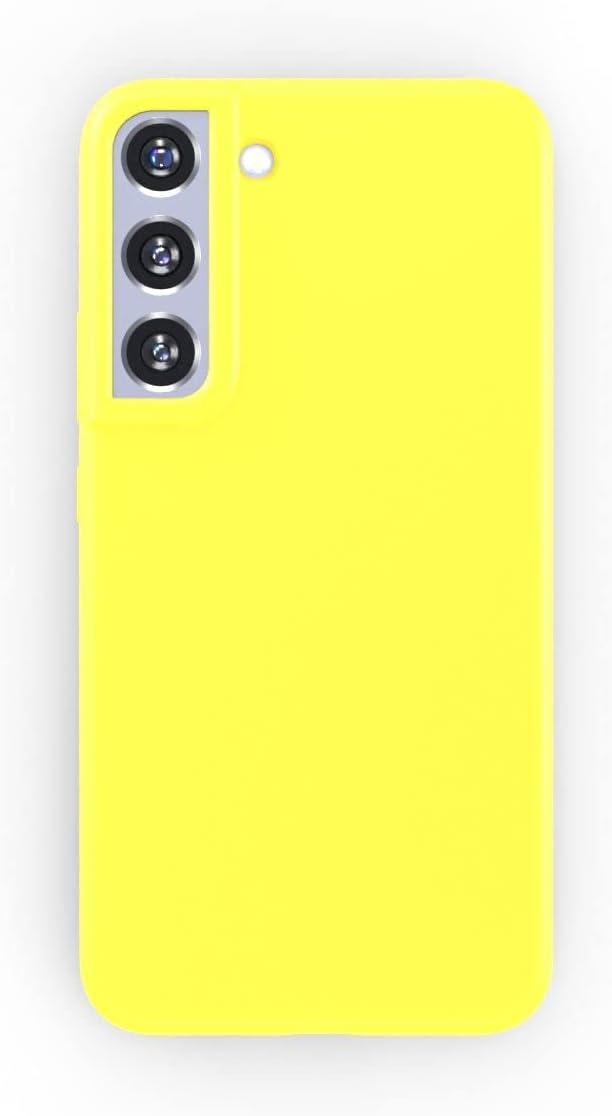 FELONY CASE – Funda Samsung Galaxy S22 – Elegante funda de silicona amarilla neón – Fundas protectoras a prueba de golpes de 360 para Samsung Galaxy