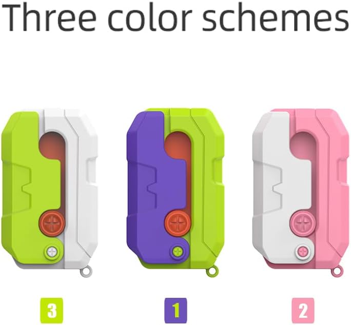 Daidaiwo Seguro y divertido! Cuchillo de rábano 3D Fidget 2023, un juguete seguro y entretenido para aliviar el estrés (rosa y blanco)
