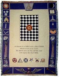 Manta de algodón Masonic Symbols Mason Masons