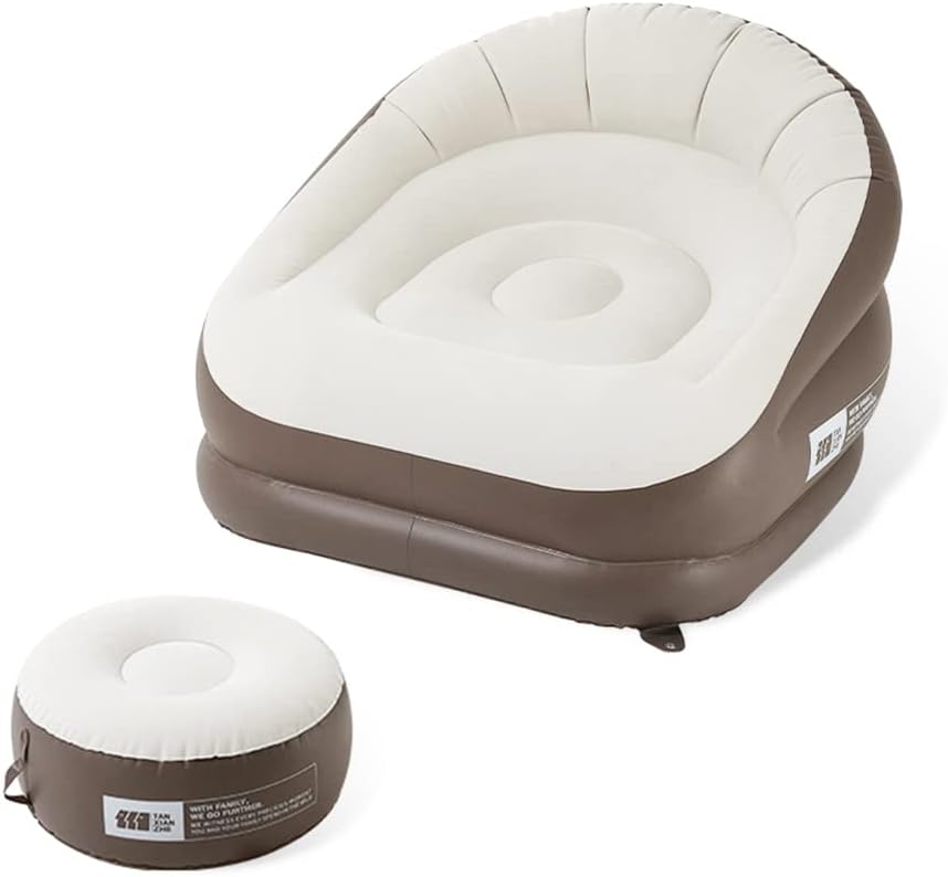 Sofá inflable de tamaño individual, silla inflable doble para adultos, tumbona inflable plegable, sofá de aire portátil para estar en interiores,